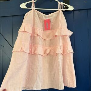 Edikted "Dorothia Sheer
Linen Mini Dress", size Small